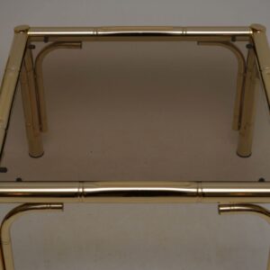 Pair of 1970's Vintage Brass Side Tables