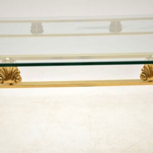 vintage antique french brass coffee table