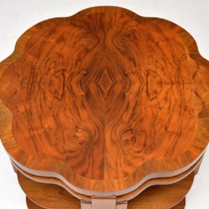art deco walnut nesting vintage coffee table