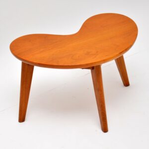 retro vintage walnut boomerang coffee side table