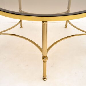 retro vintage french brass glass coffee table