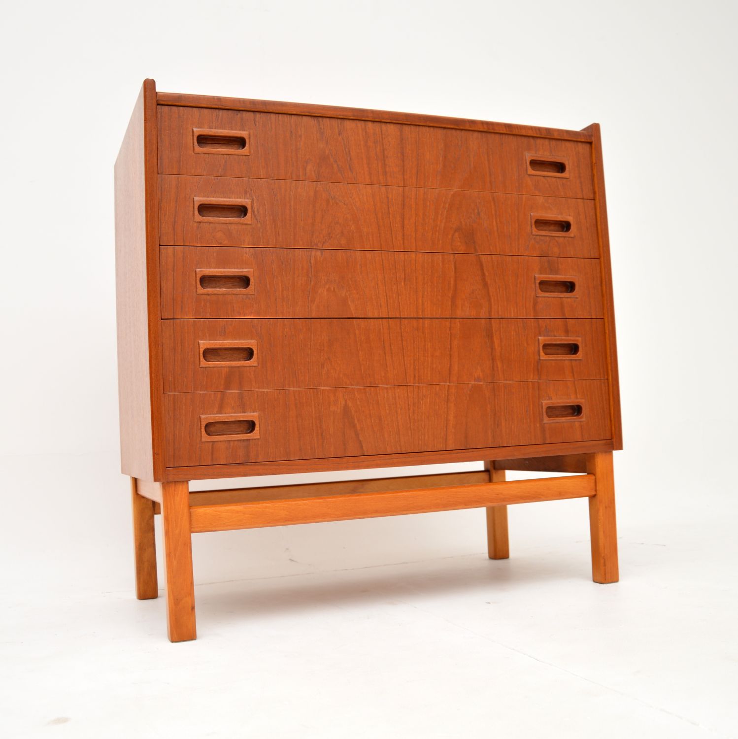 danish retro vintage teak chest of drawers