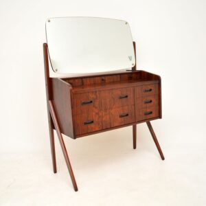 danish retro vintage rosewood dressing table