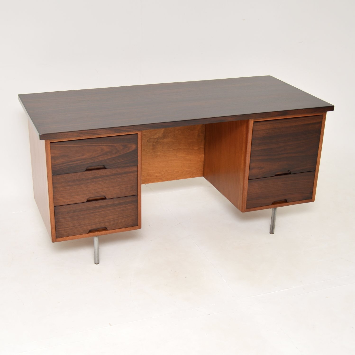 Vintage Hilleplan Desk by Robin Day in Rosewood and Mahogany