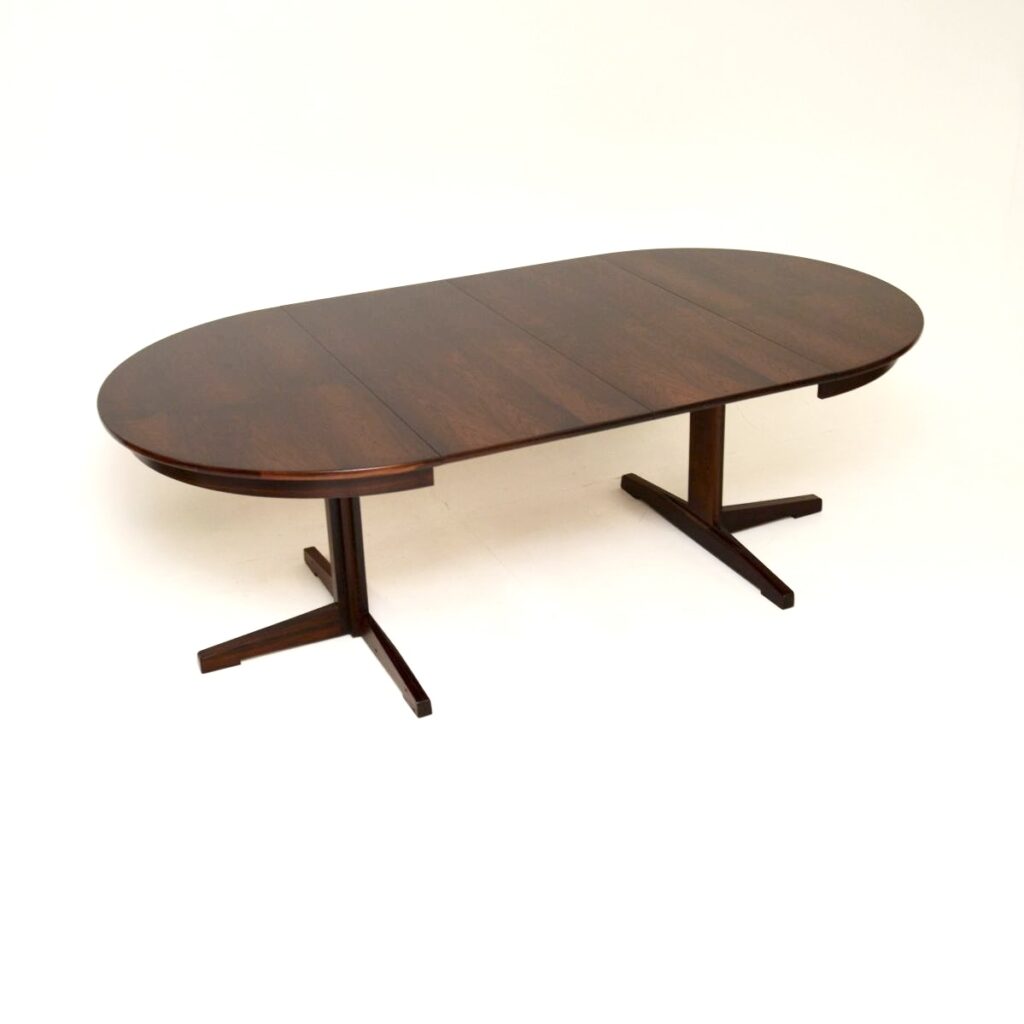 Danish Vintage Rosewood Extending Dining Table