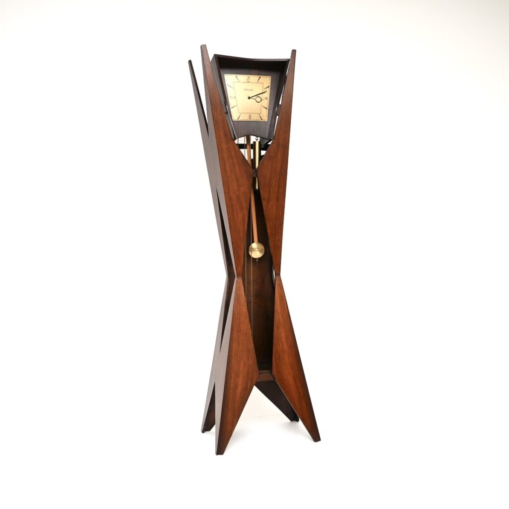Vintage Danish Rosewood Grandfather Clock by Knuba
