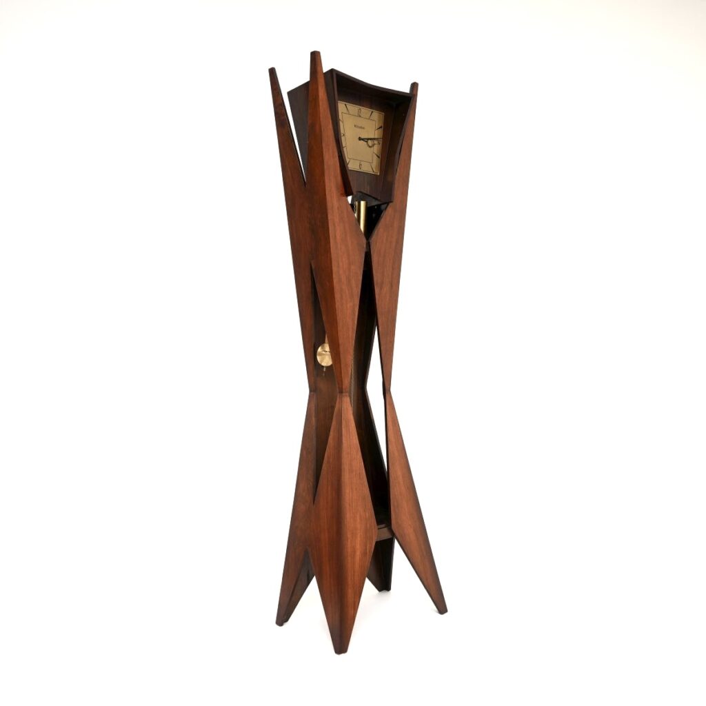 Vintage Danish Rosewood Grandfather Clock by Knuba