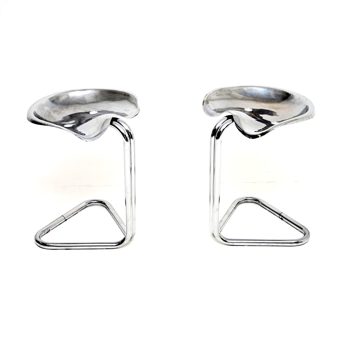 Pair of Vintage Tractor Stools by Rodney Kinsman for OMK