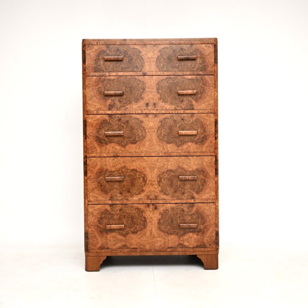 Art Deco Burr Walnut Chest of Drawers