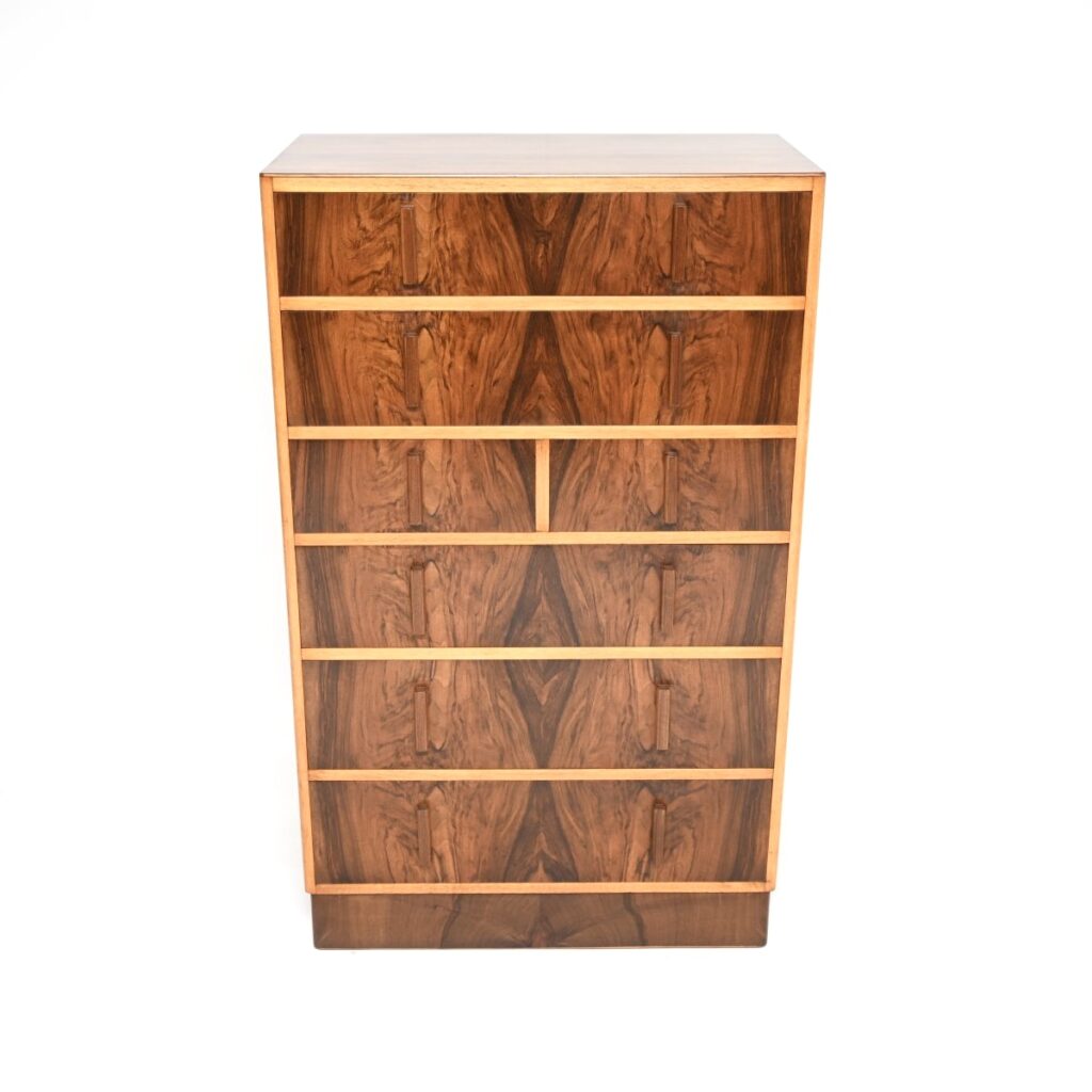 Art Deco Figured Walnut Chest of Drawers