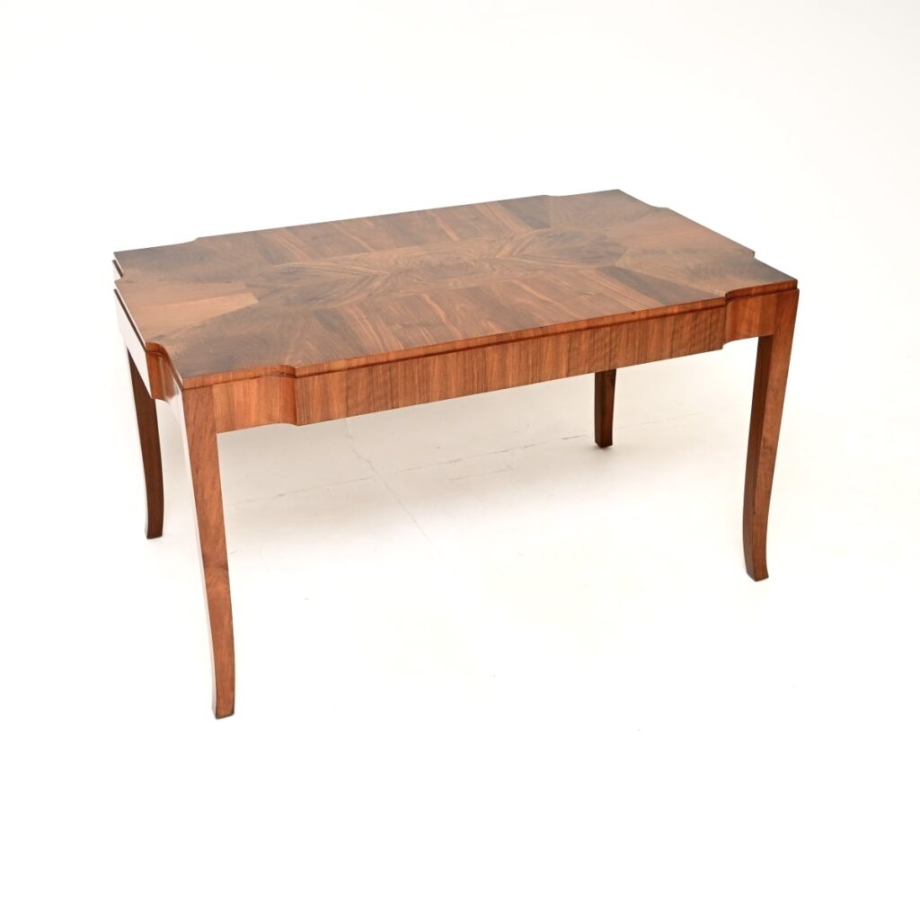 Vintage Art Deco Walnut Dining Table by E. Gomme