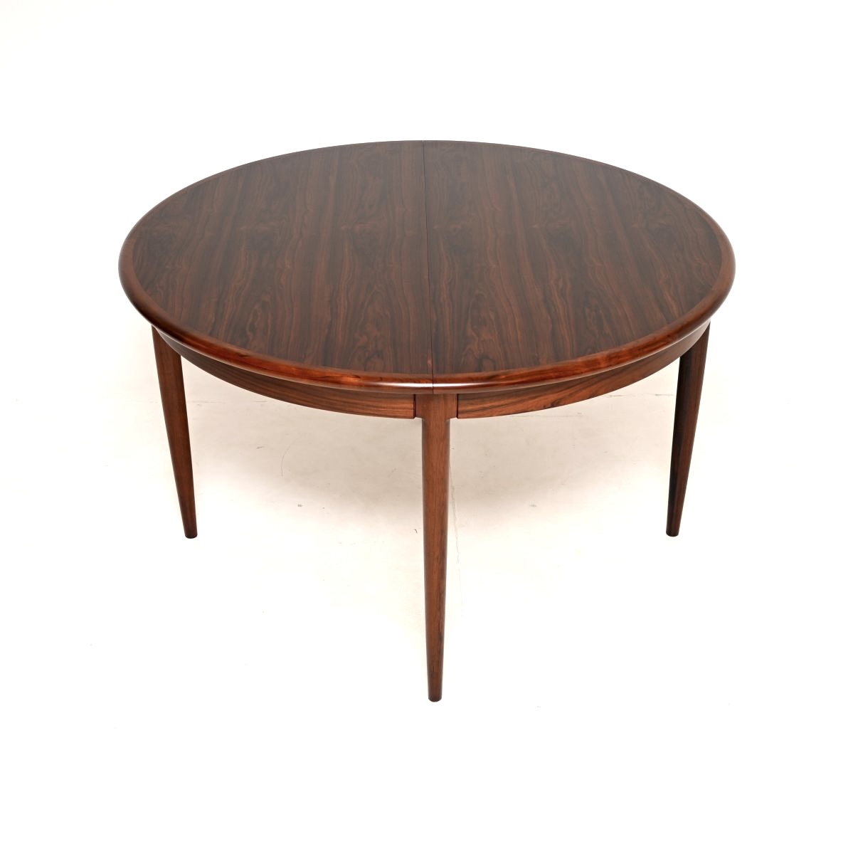Vintage Danish Rosewood Extending Dining Table by Niels Moller