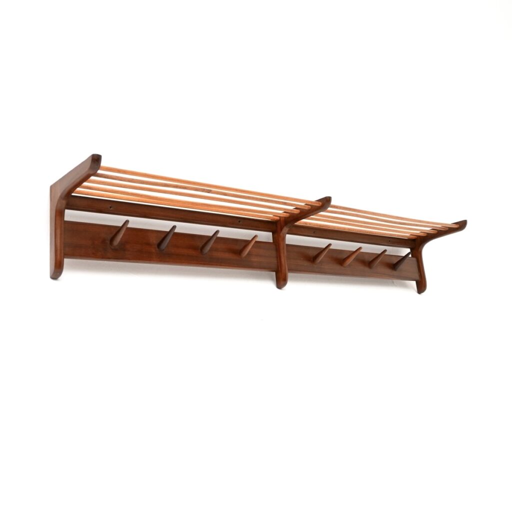 Vintage Solid Afromosia Coat Rack by John Herbert for Younger