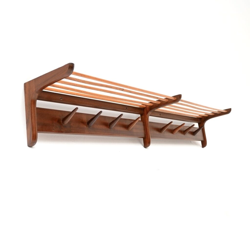 Vintage Solid Afromosia Coat Rack by John Herbert for Younger