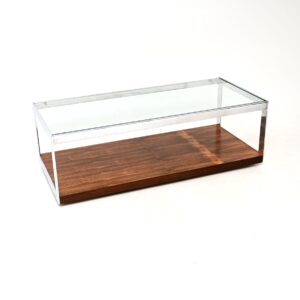 Vintage Rosewood and Chrome Coffee Table by Merrow Associates