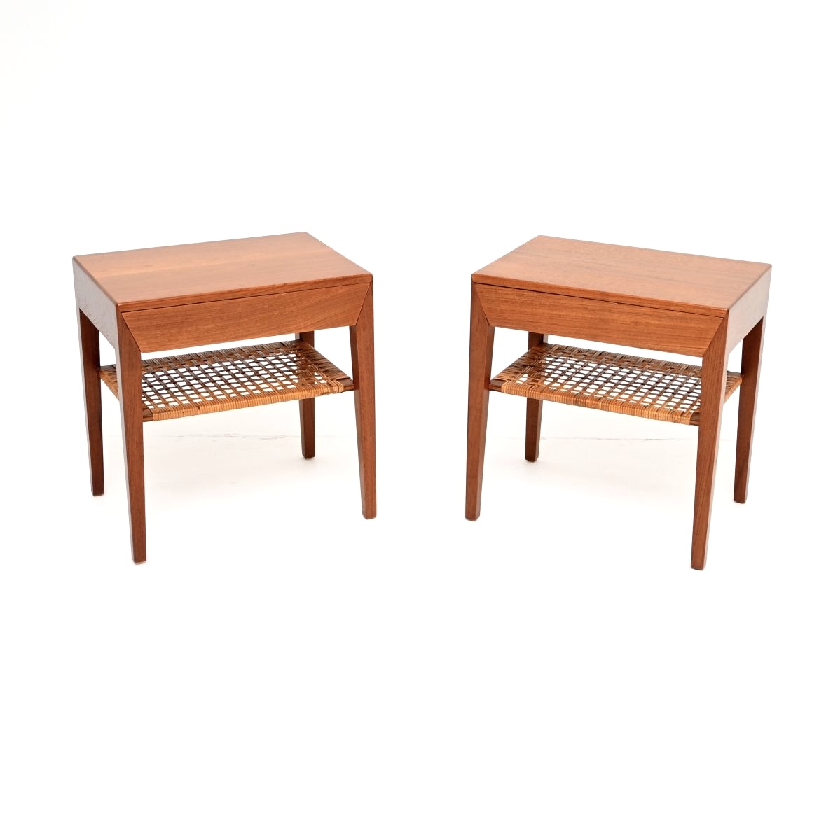 Pair of Danish Vintage Teak Side Tables by Severin Hansen for Haslev