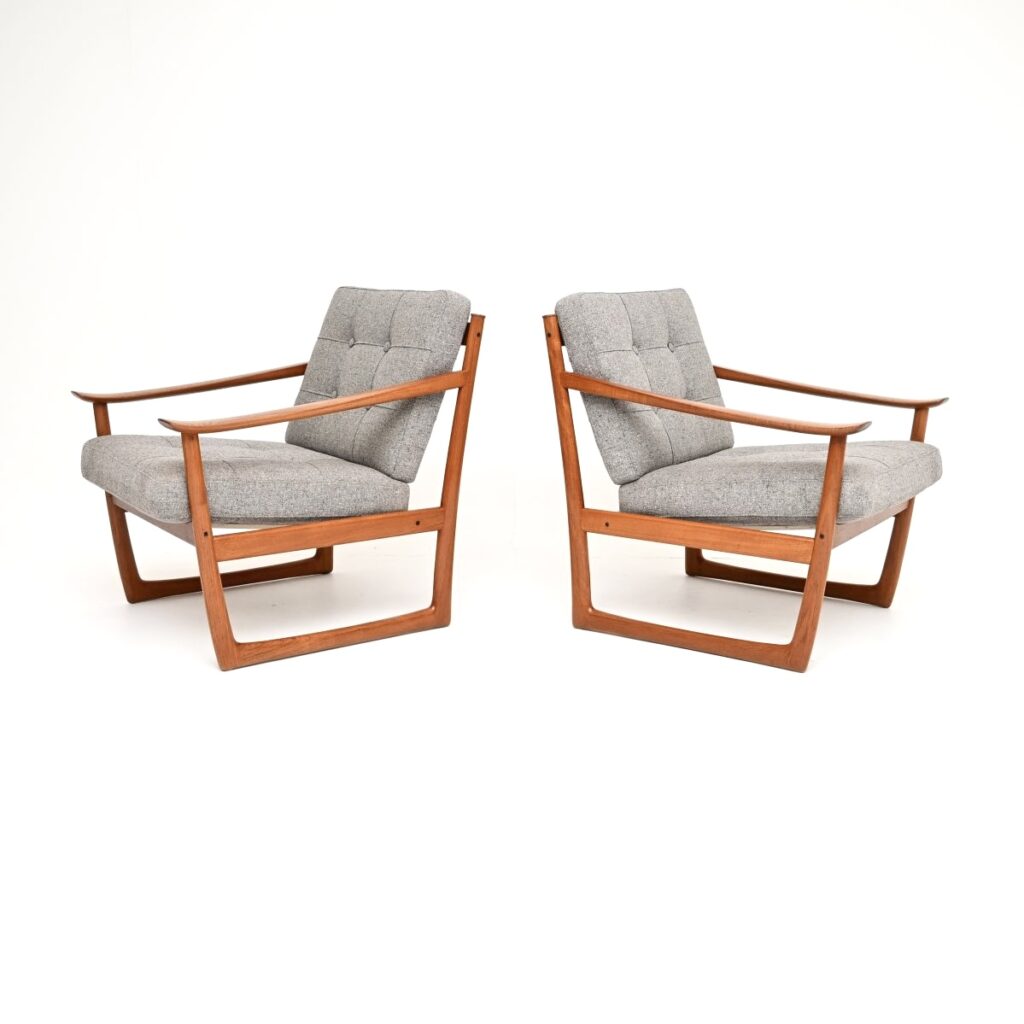 Pair of Danish Teak Armchairs by Peter Hvidt and Orla Mølgaard-Nielsen