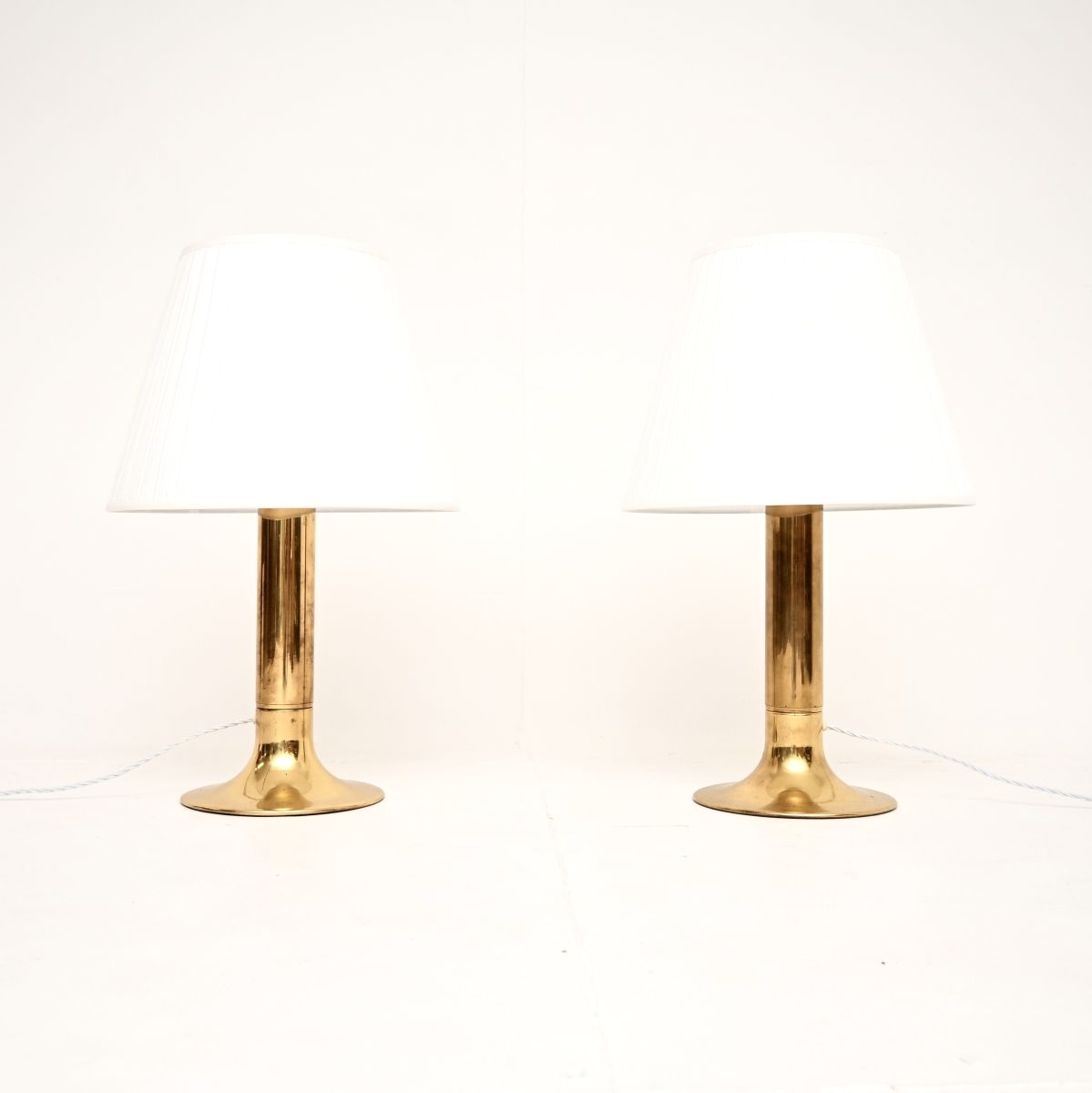 Pair of Vintage Swedish Brass Table Lamps by Hans-Agne Jakobsson